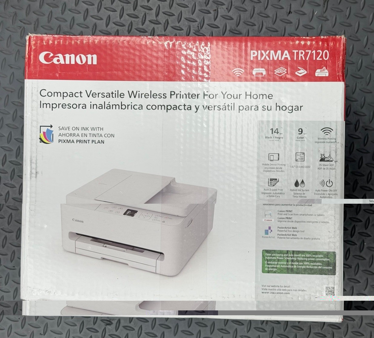 Canon PIXMA TR7120 Wireless All-in-One Inkjet Printer Copier Scanner White New