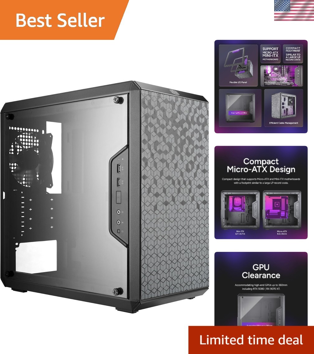 MasterBox Q300L - Micro-ATX Mini-Tower with Excellent Airflow & Dust Filters
