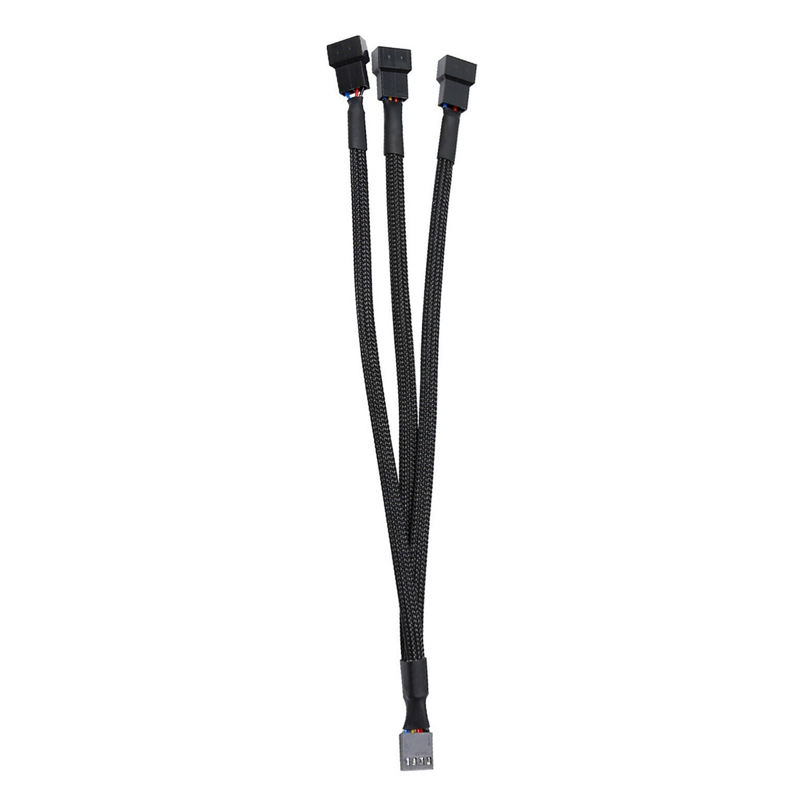 27cm 4 Pin 1 to 3 Way Cooling Fan Water Cooling PWM Fan Splitter Cable Adapter j