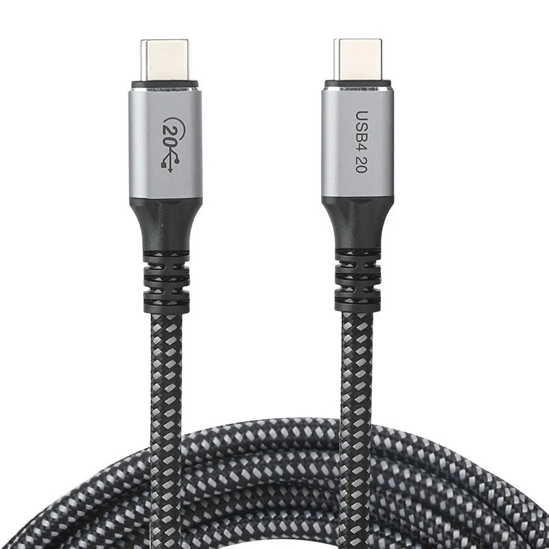2m (6.56ft)USB 4.0 Gen2X2 Type C 20Gbps/240w Male/Male Cable, E-Mark Braided