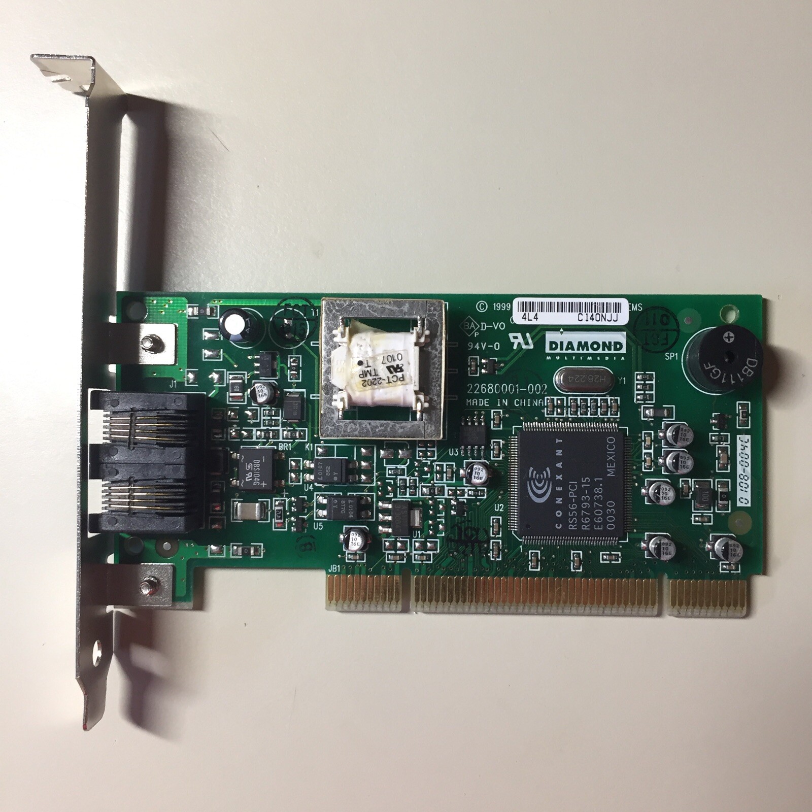 Vintage Diamond Multimedia Ethernet 56K Modem Adapter PCI