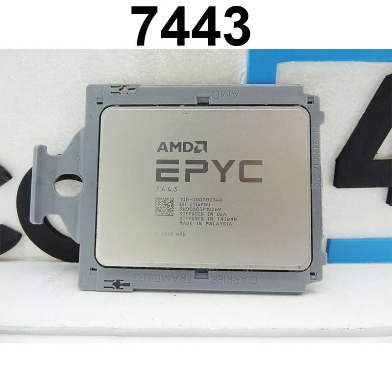 1 PCS USED AMD 100-000000340 EPYC 7443 Server CPU 24C 48T 2.85GHz 200W Unlocked