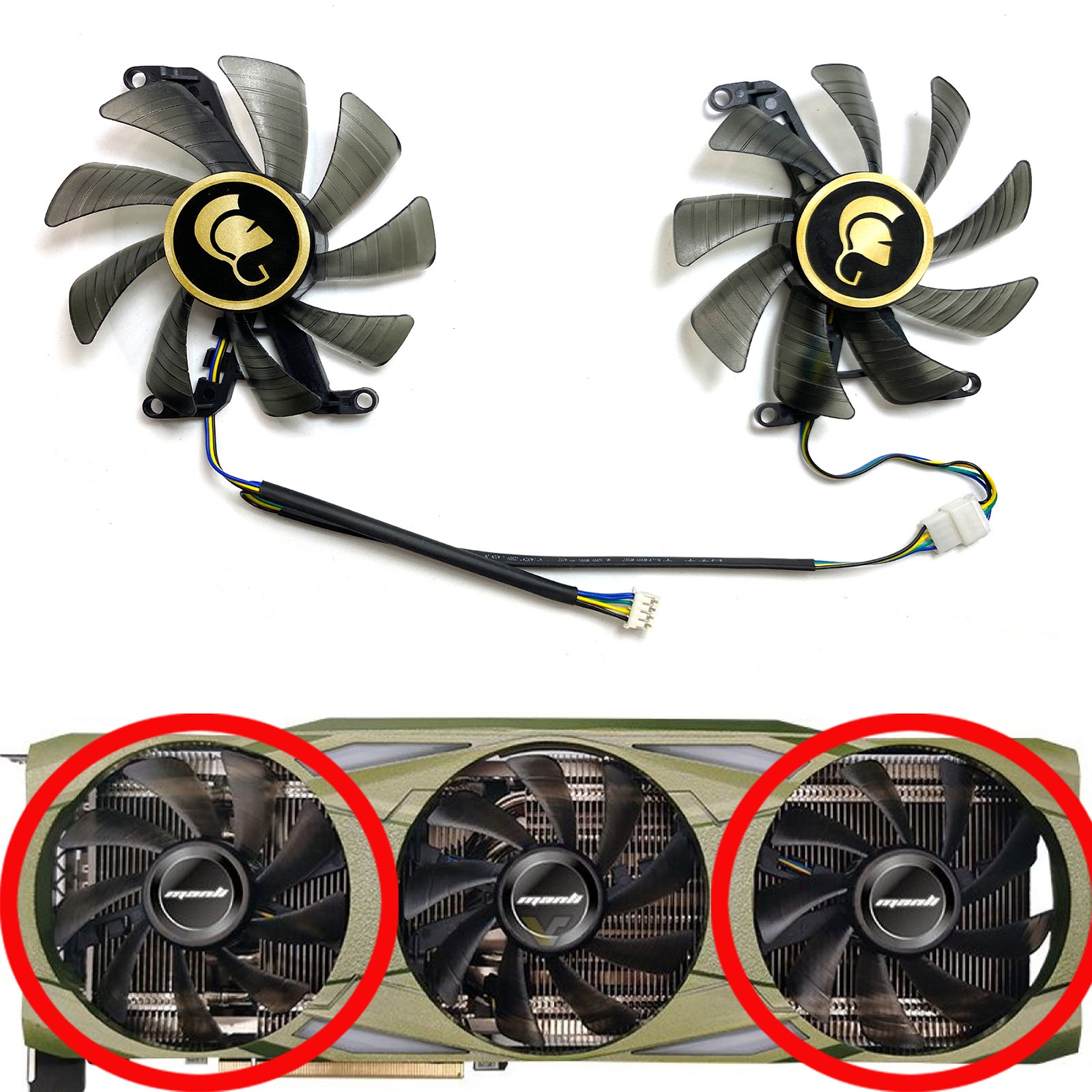 85MM Graphic Card Cooling Fan for MANLI RTX4070ti 12GB Graphic Card