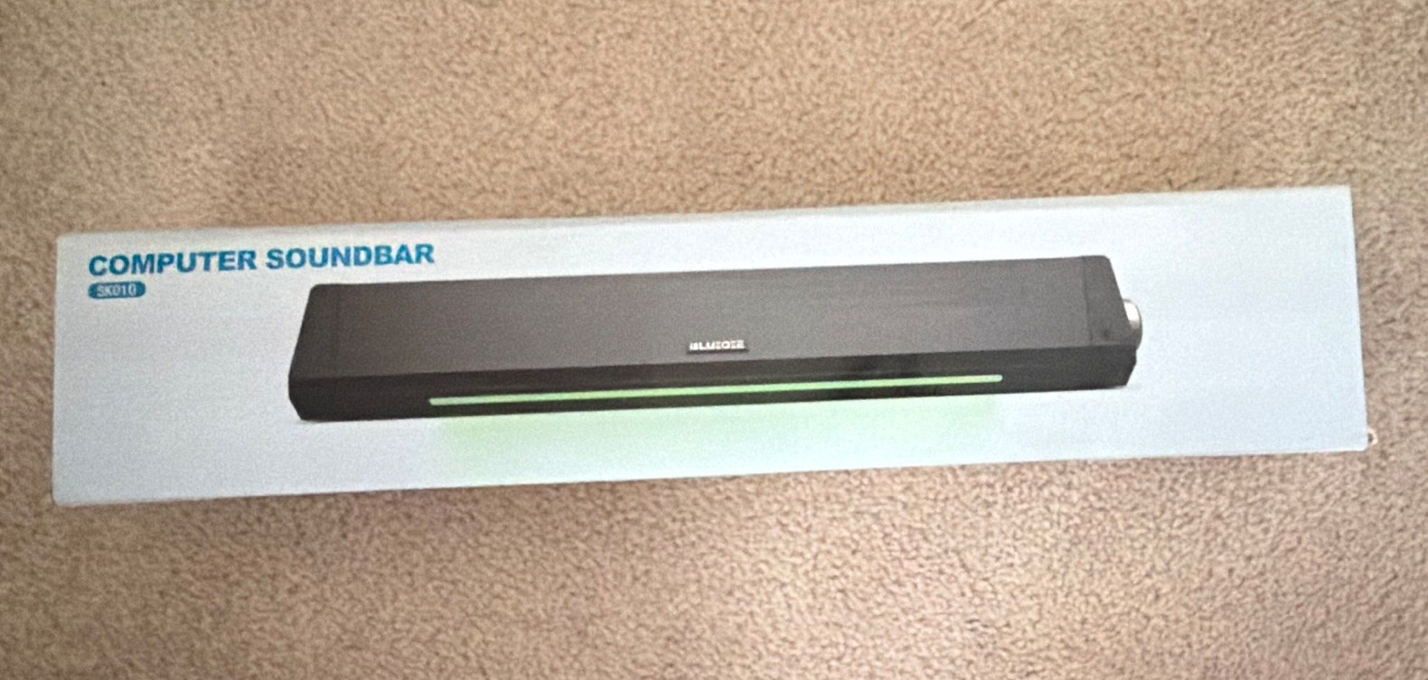 Bluedee SK010 2.0 Channel Wired Computer Soundbar, Rectangular
