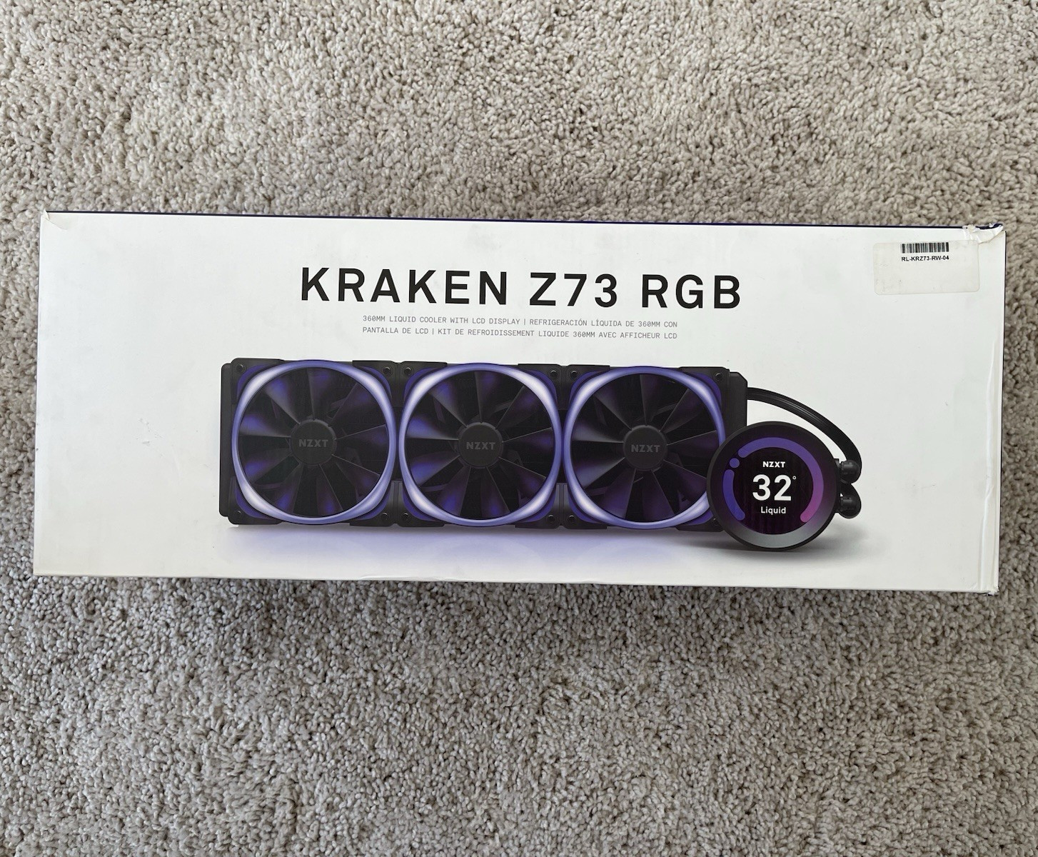NZXT Kraken Z73 RGB 360mm Liquid CPU Cooler LCD Display White RL-KRZ73-RW
