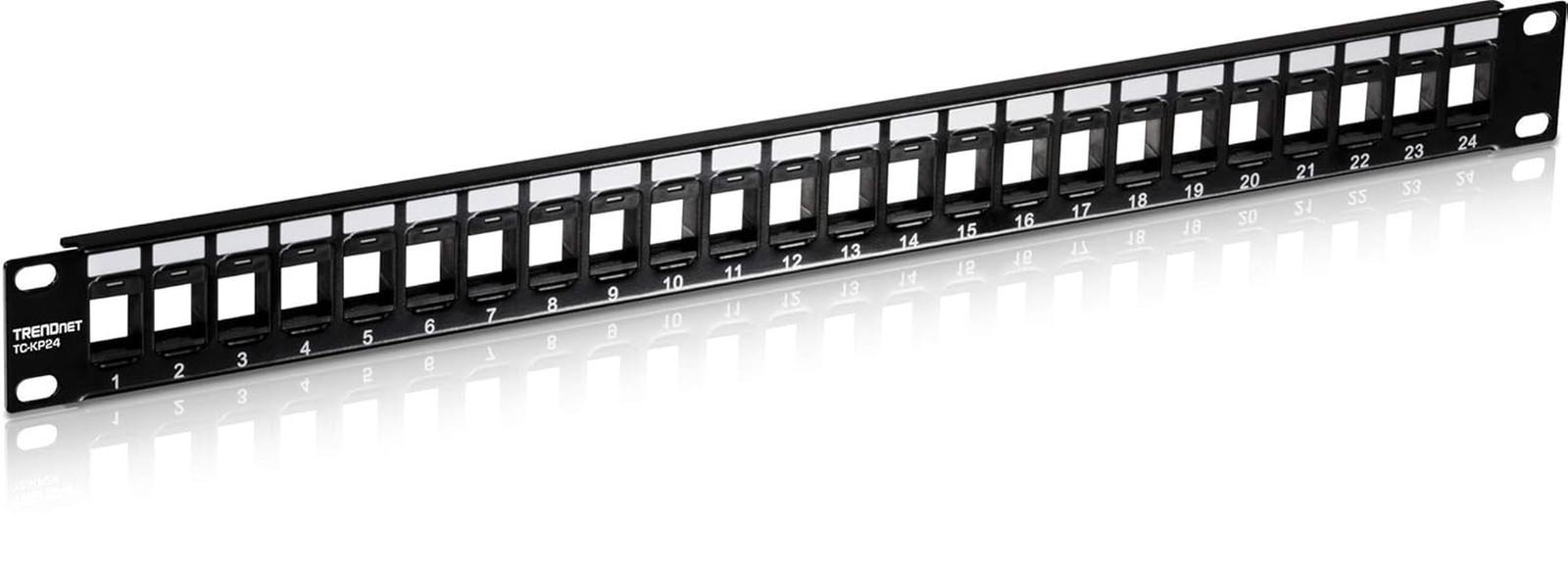 24-Port Blank Keystone 1U Patch Panel, TC-KP24