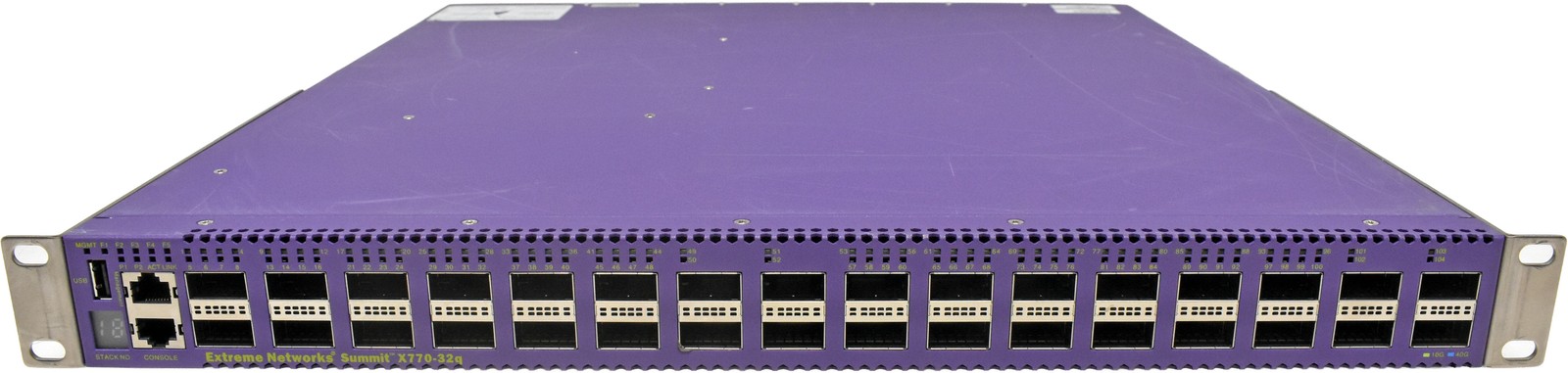 Extreme Summit X770-32q 17700 32-Port QSFP+ 40GE Switch + Rack Ears 1x PSU