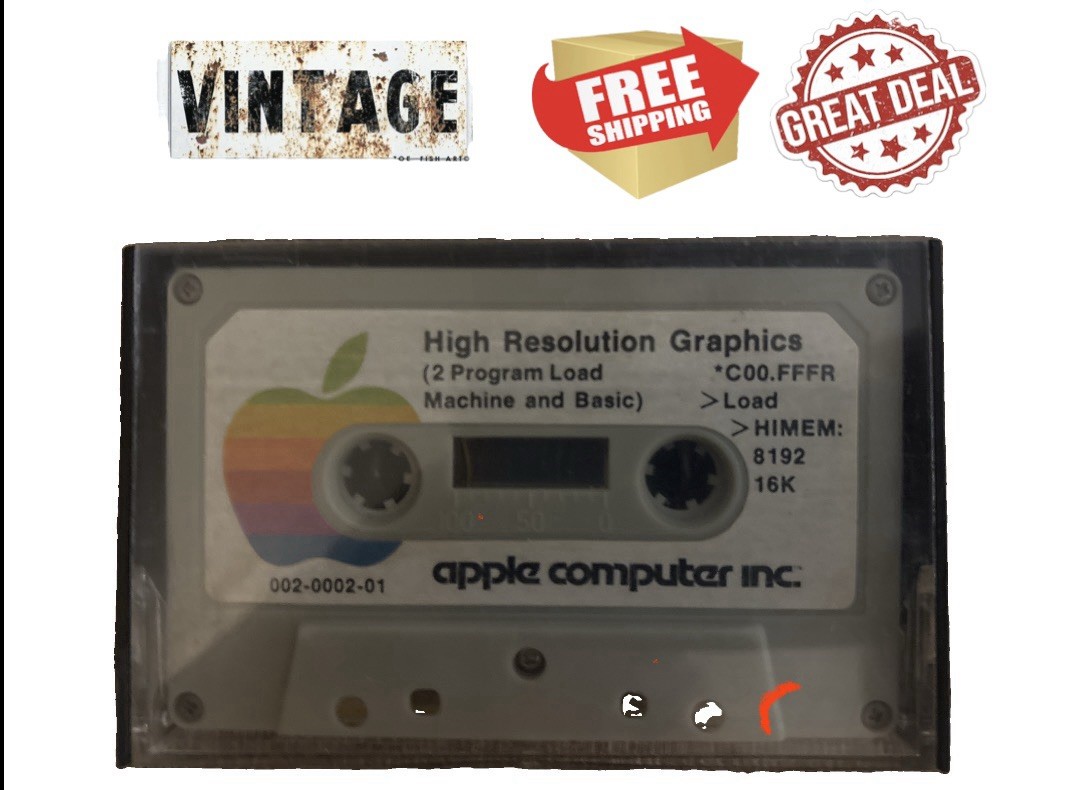 Apple II Applesoft Microsoft BASIC Cassette 1978 Vintage Original 002-0007-00