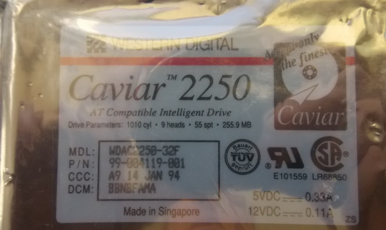 WESTERN DIGITAL CAVIAR 2250 256MB 4500RPM ATATA WDAC2250 3.5'' NEW FACTORY PACK