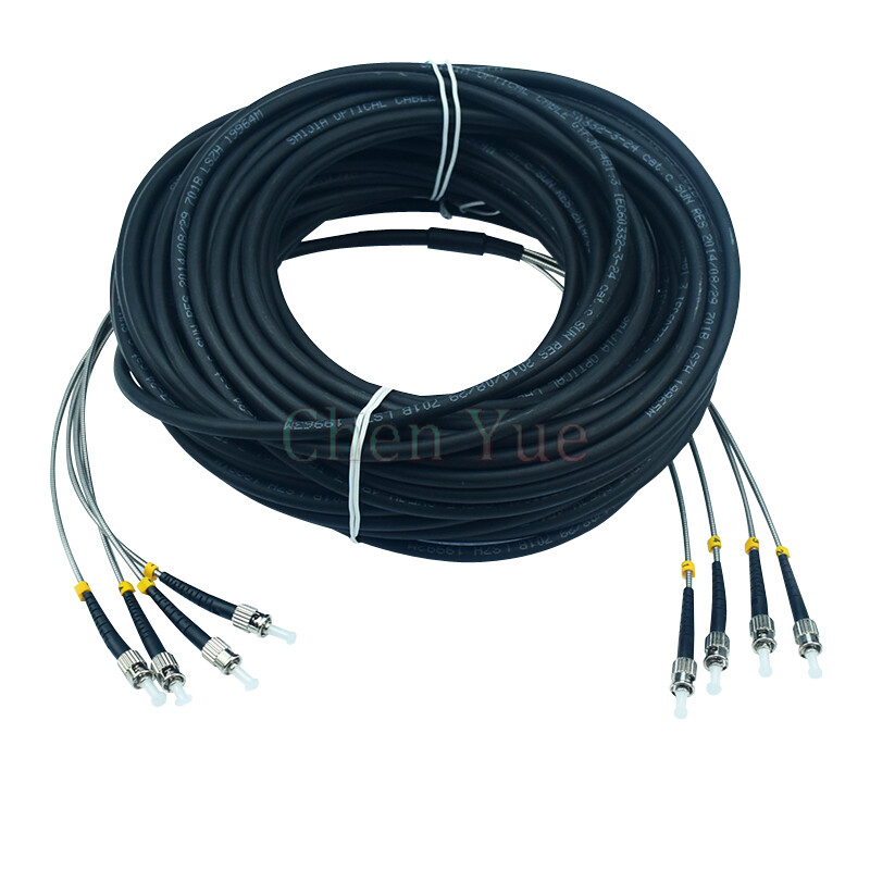 3M 4 Cores Field Outdoor Fiber Cable ST-ST 4 Strand 9/125 SM Fiber Patch Cord
