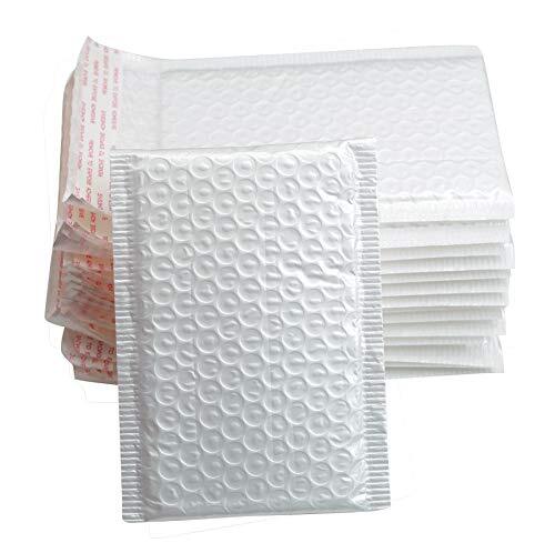 25 Pack 4x6 Inches Small White Poly Bubble Lined Mailers Padded Shipping 