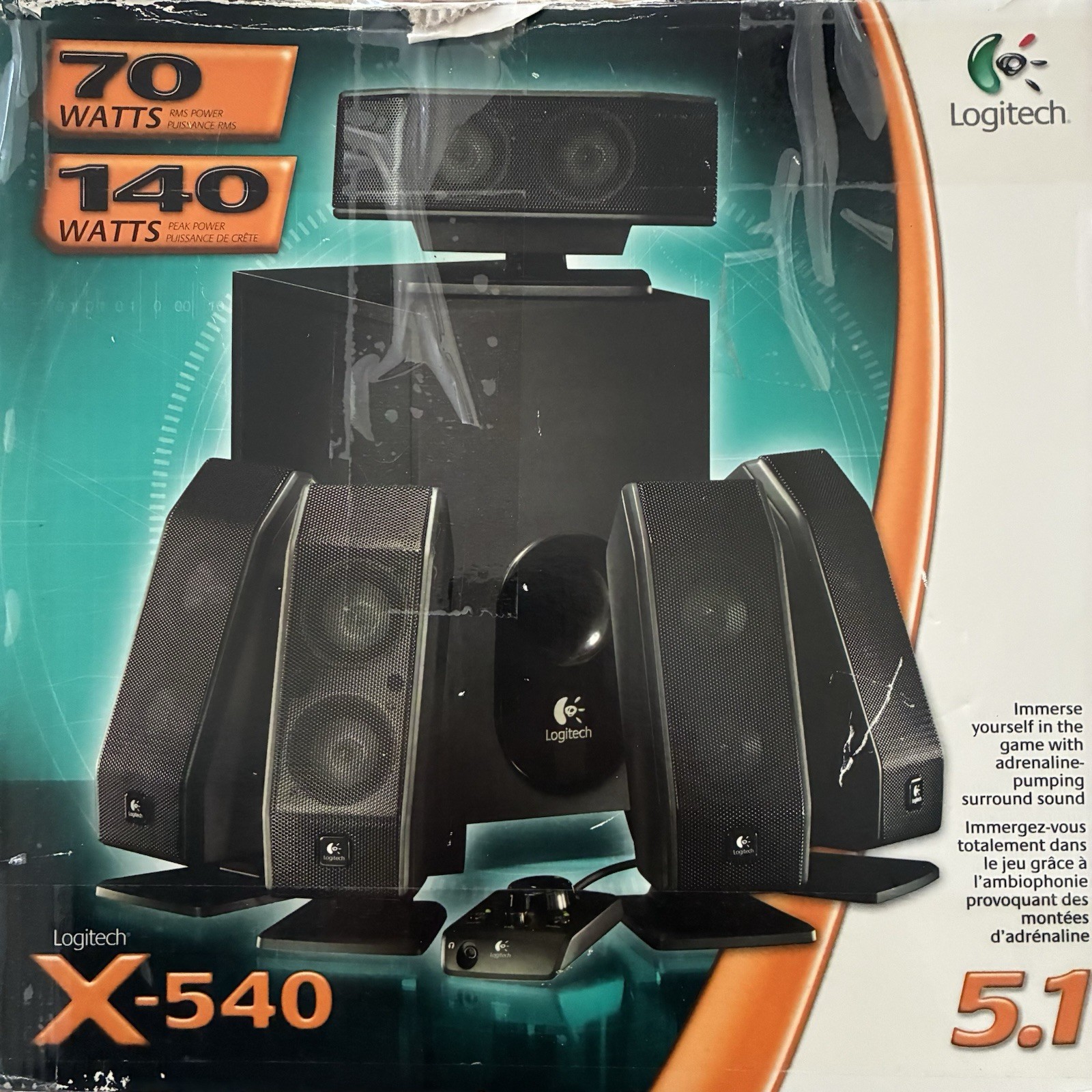 Logitech X-540 5.1 Surround Sound Speaker System Gently Used