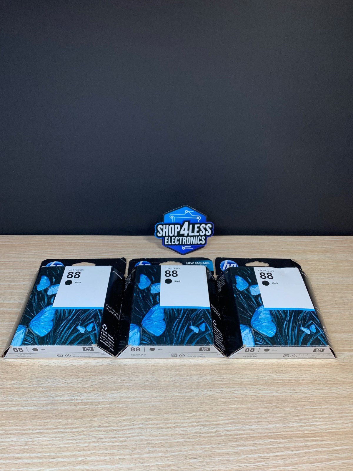 3 Pack HP Officejet 88 Black Ink NEW 2011-2013