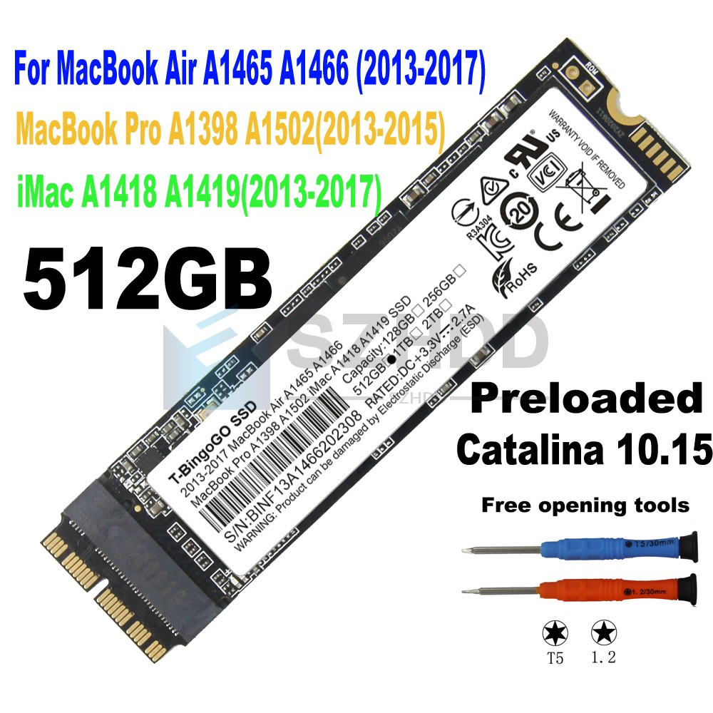 New 512GB SSD Fits 2013 2014 2015 Apple MacBook Air A1465 A1466 MBP A1502 A1398