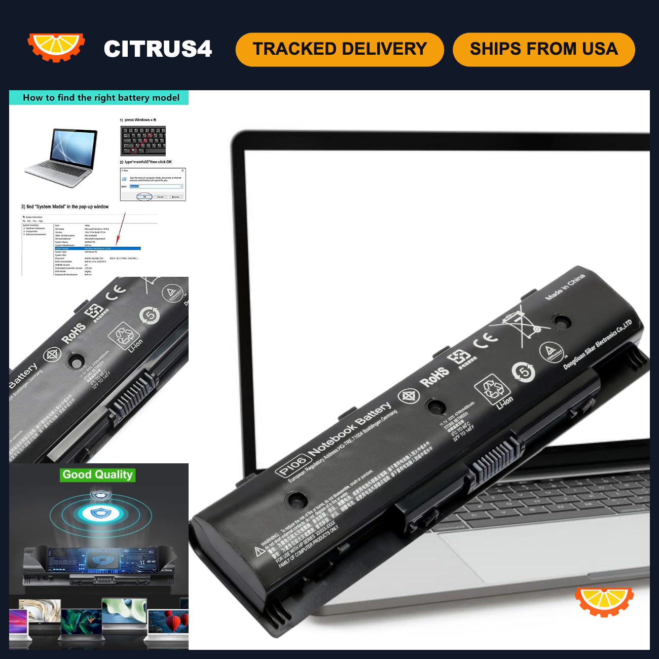 High-Capacity Notebook Battery for HP Envy Pavilion TouchSmart 14 15 17 Series