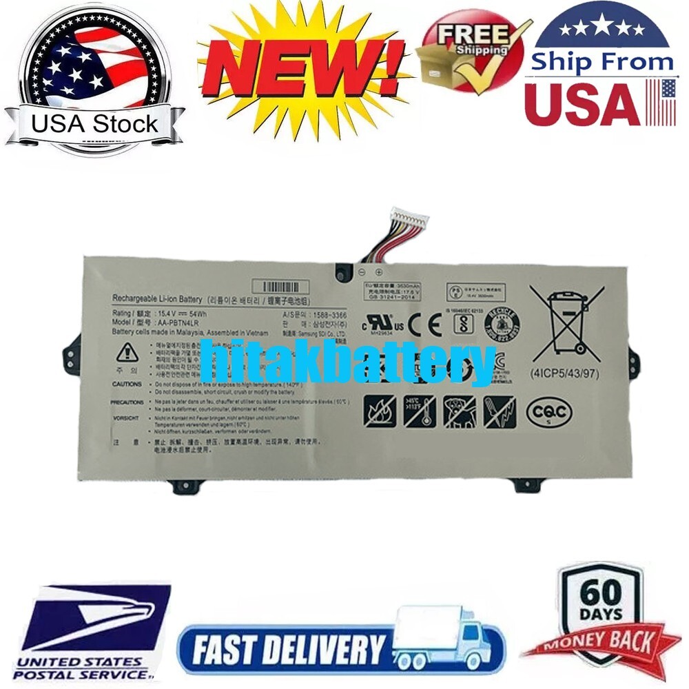 Battery for Samsung Notebook9 Pro NP940X3M NP940X3N NP940X5M NP940X5N AA-PBTN4LR