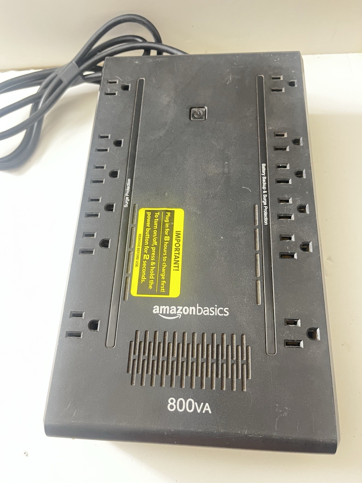 AmazonBasics 800VA 450W UPS Battery Backup Surge Protector 12 Outlets Black