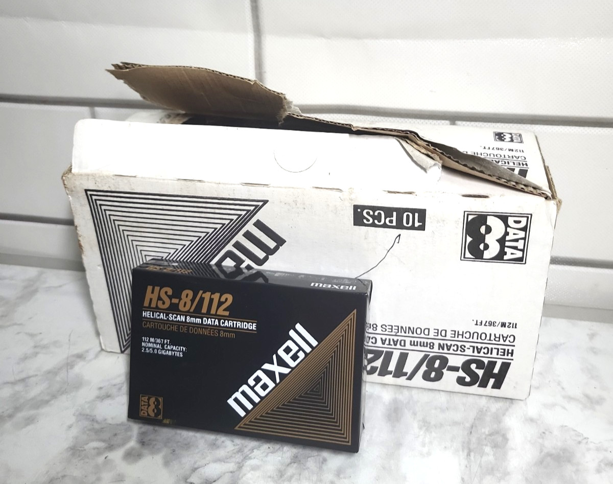 Lot of 10 Maxell HS-8/112 8mm Helical Scan DDS DAT Data Cartridge Tapes New