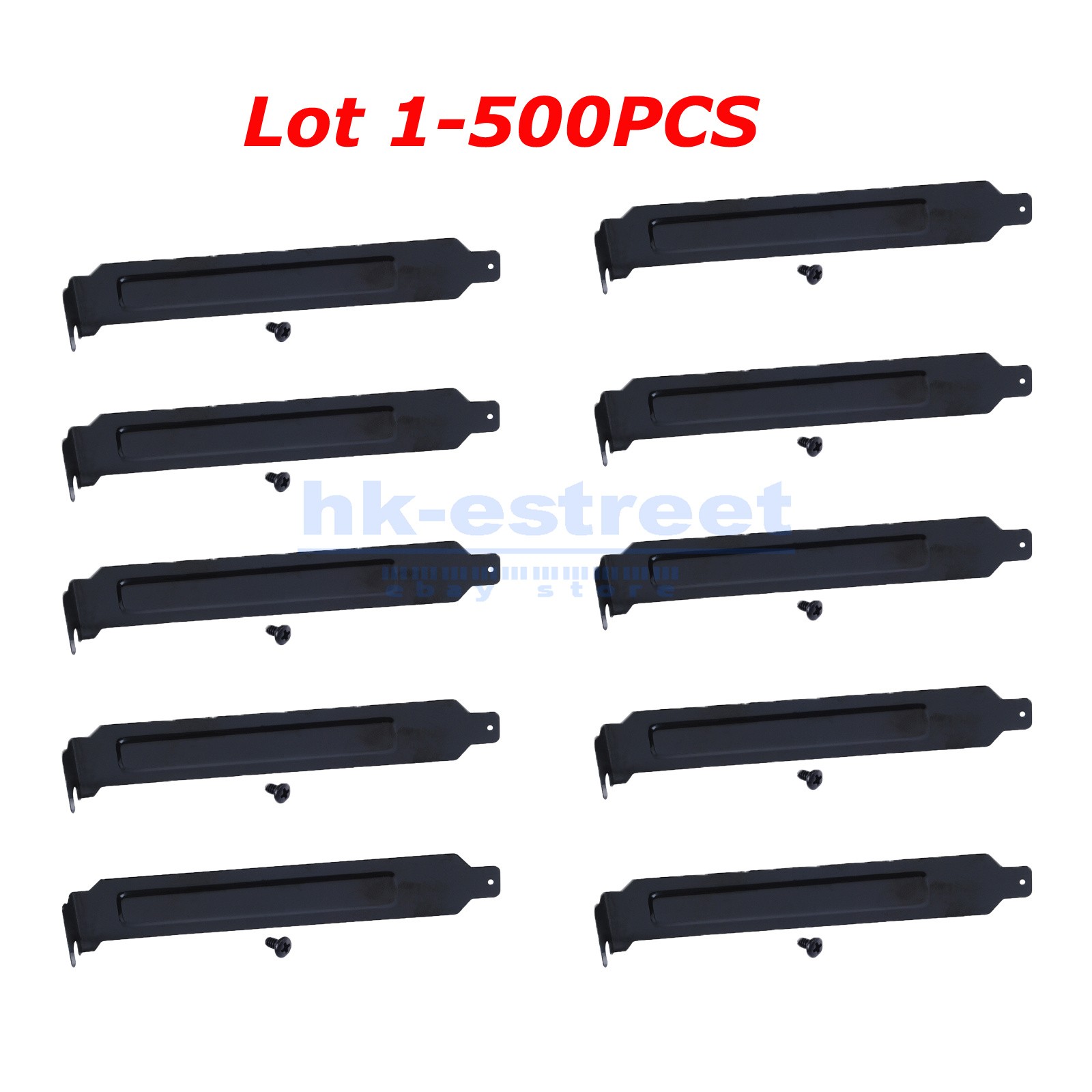 Lot PCI Slot Covers with Screws for PC Case Dustproof Black