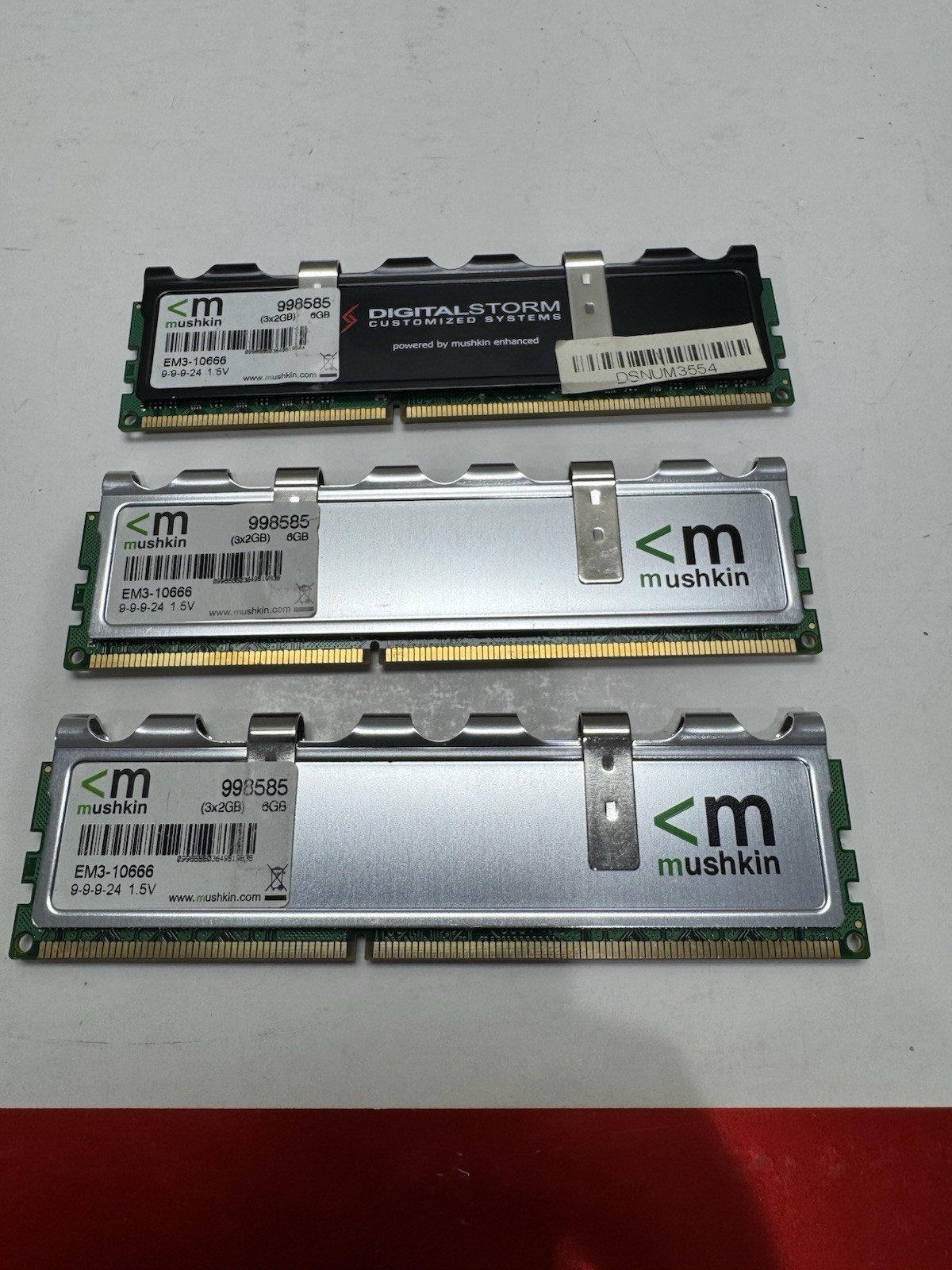 6GB 3x2GB EM3-10666 Mushkin PC3 DDR3 Desktop Memory