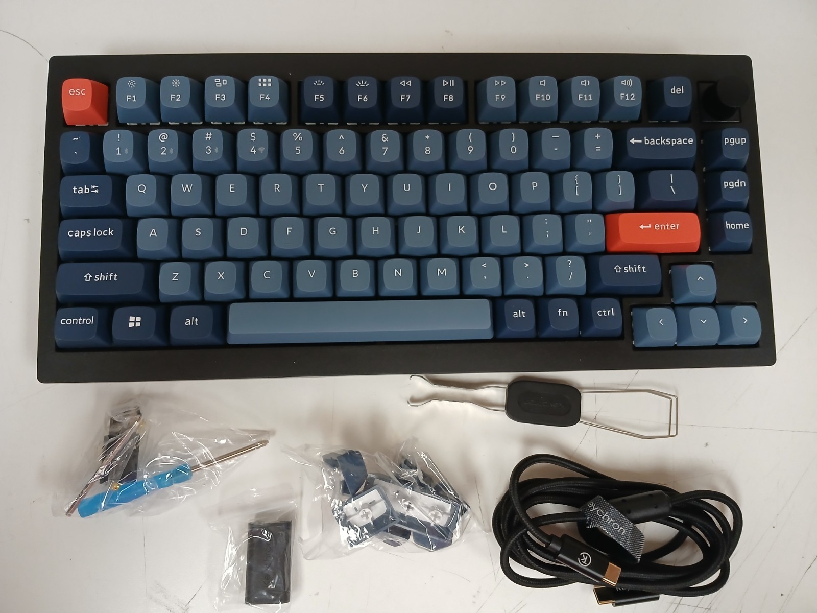 Keychron V1 Max Wireless 75% RGB Mechanical Keyboard With Brown Switches  *READ*