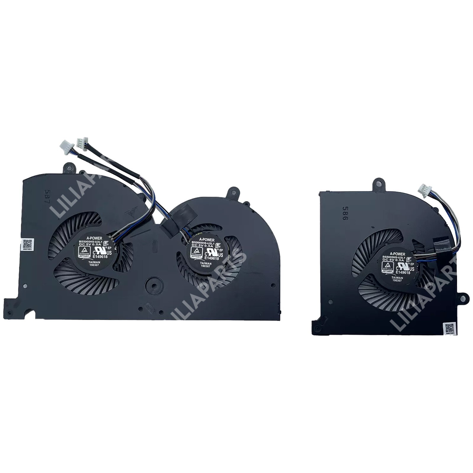 New 5V CPU & GPU Cooling Fan For MSI GS75 Stealth P75 Creator MS-17G1 MS-17G2 US
