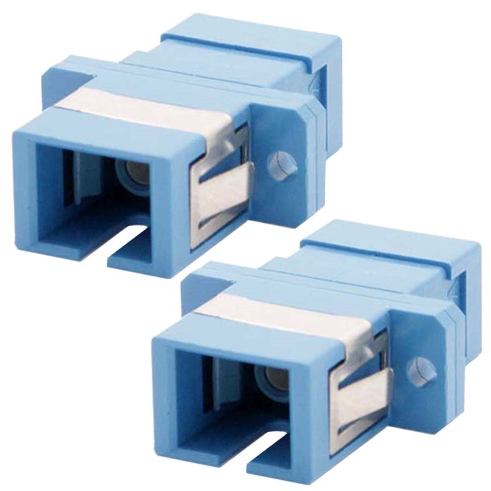 2 Pcs SC to SC Single Mode Simplex Fiber Optic Optical Coupler Adapter Connector