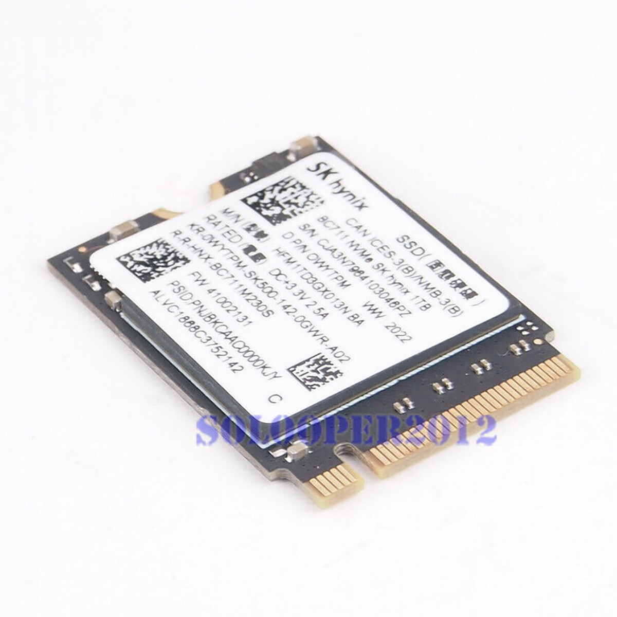 SK Hynix BC711 1TB NVME M.2 2230 (HFM1TD3GX013N BA) Solid State Drive OEM