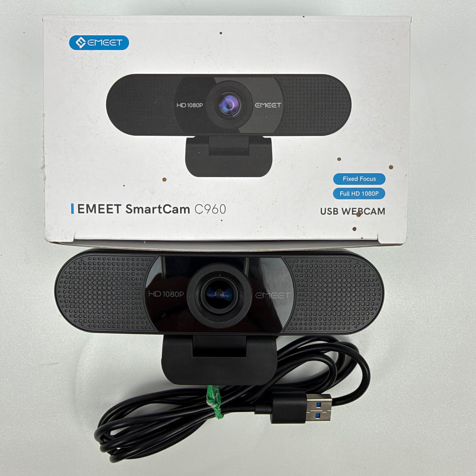 EMEET SmartCam C960 1080P USB Webcam Fixed Focus Built-In Mic w/ Box