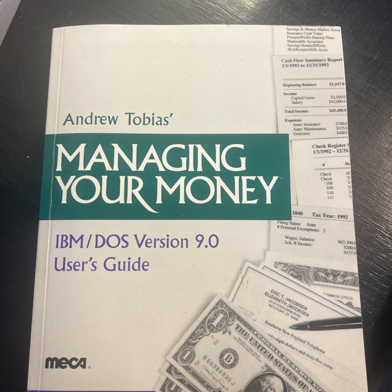 Managing Your Money, IBM/DOS 9.0 Book Vintage Andrew Tobias