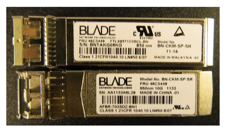IBM Blade 46C3447 46C3449 BN-CKM-SP-SR SFP+SR for G8052 G8124 G8264 G7028 