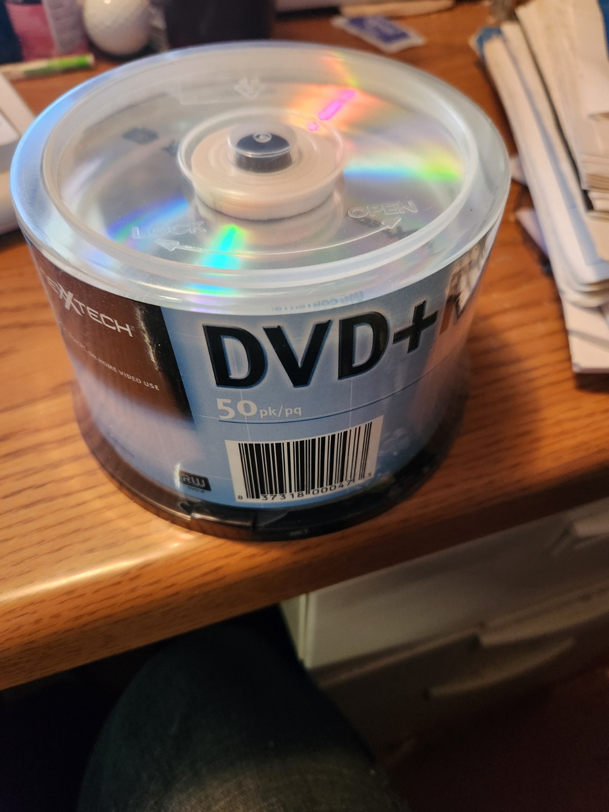 NEW Nexxtech DVD-R 50 Disc Spindle Pack  4.7GB 8x 120 Minute Factory Sealed