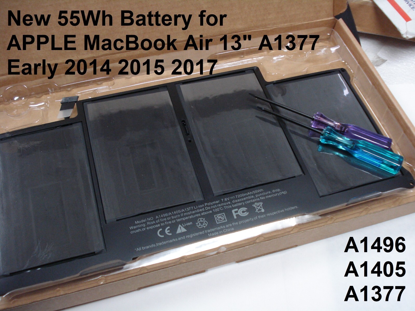 BRAND NEW 55Wh A1466 A1369 A1496 A1405 A1377 Battery for Apple MacBook Air 13''