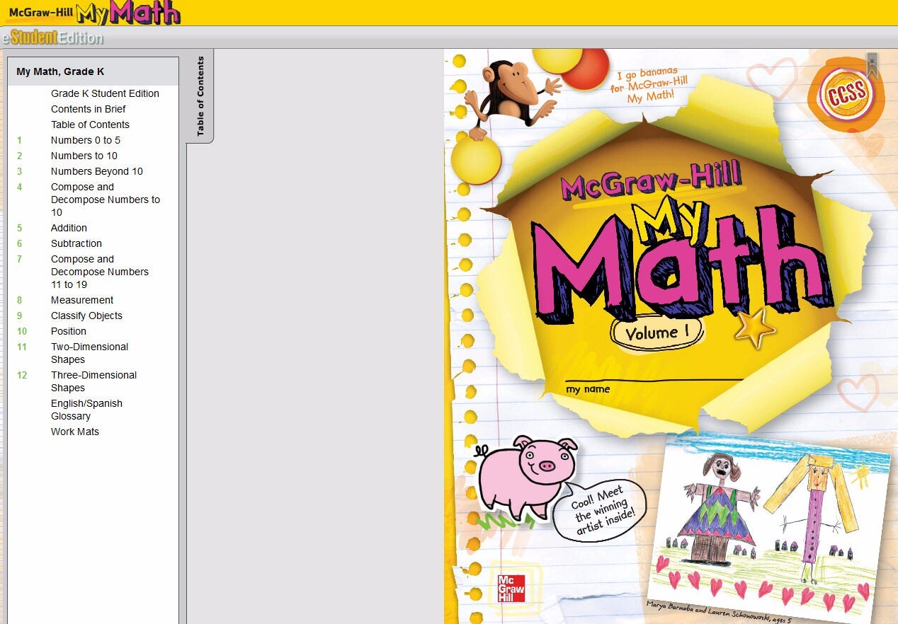 McGraw-Hill My Math: eStudent Edition Grade K PC MAC CD Kindergarten full text