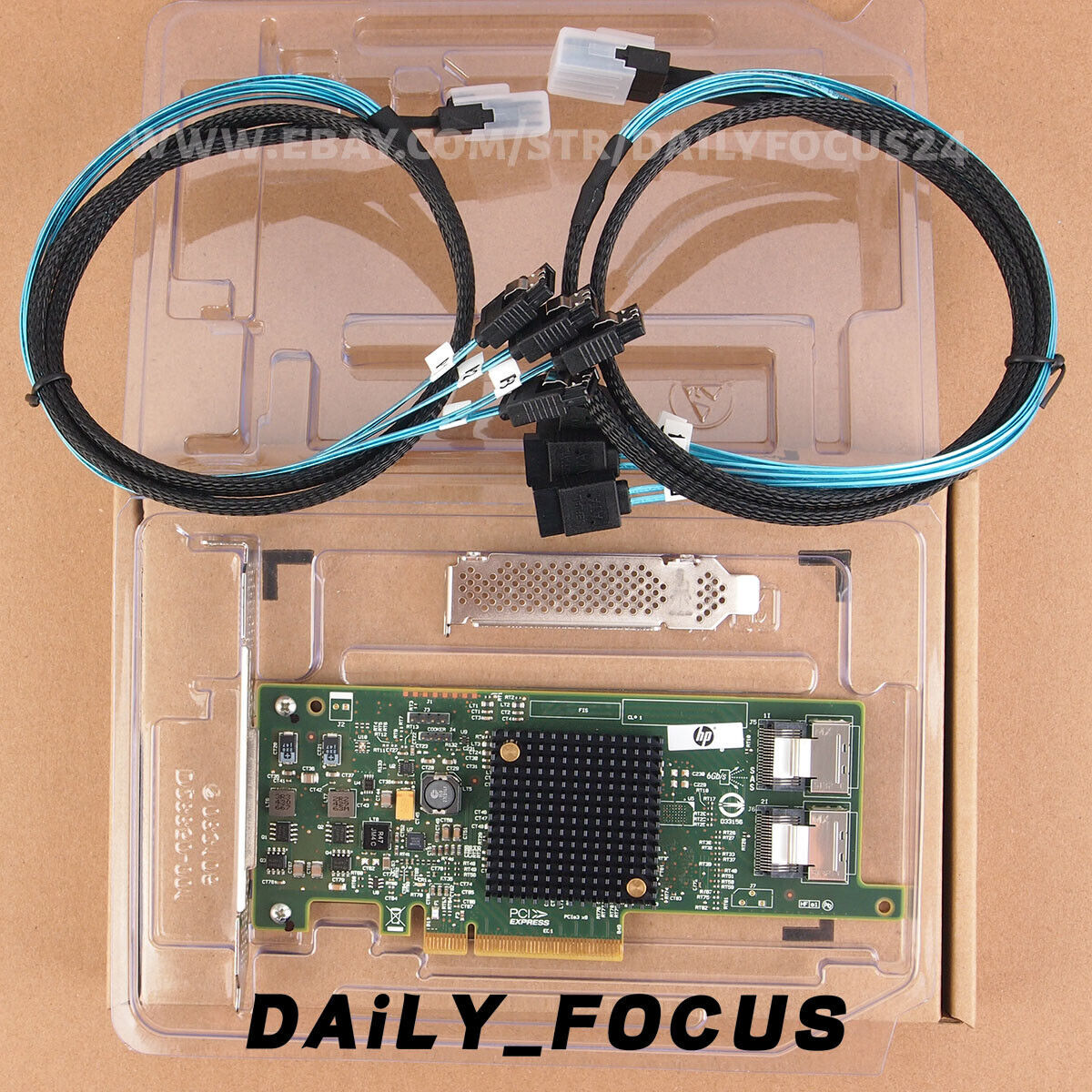 HP H220 (LSI 9207-8i) 6Gbps SAS PCIe3.0 P20 IT Mode ZFS FreeNAS unRAID W/2 Cable