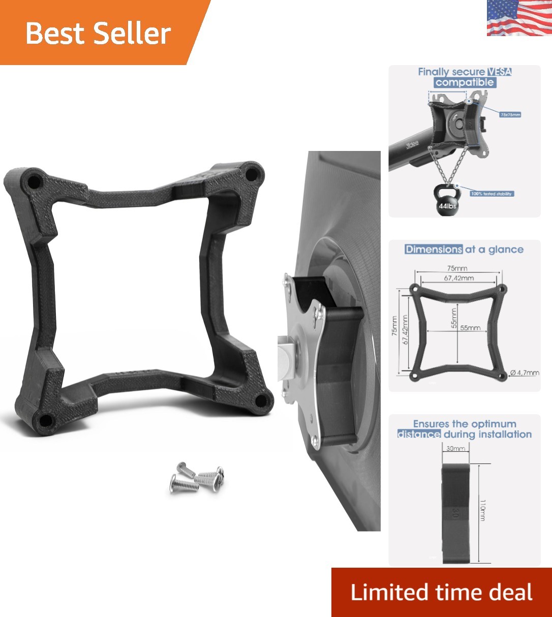 30mm VESA Monitor Spacer - Mounting Solution for 22-32 inch Displays - 75x75mm