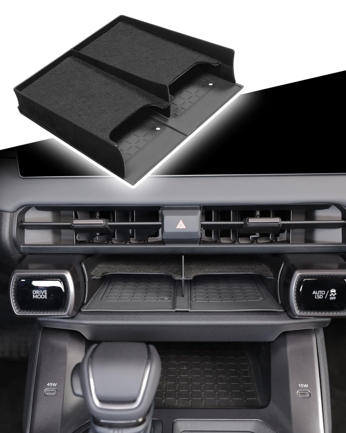 for 2026 Toyota RAV4 Center Console Organizer Tray 2-Pack – Wireless Charger ...