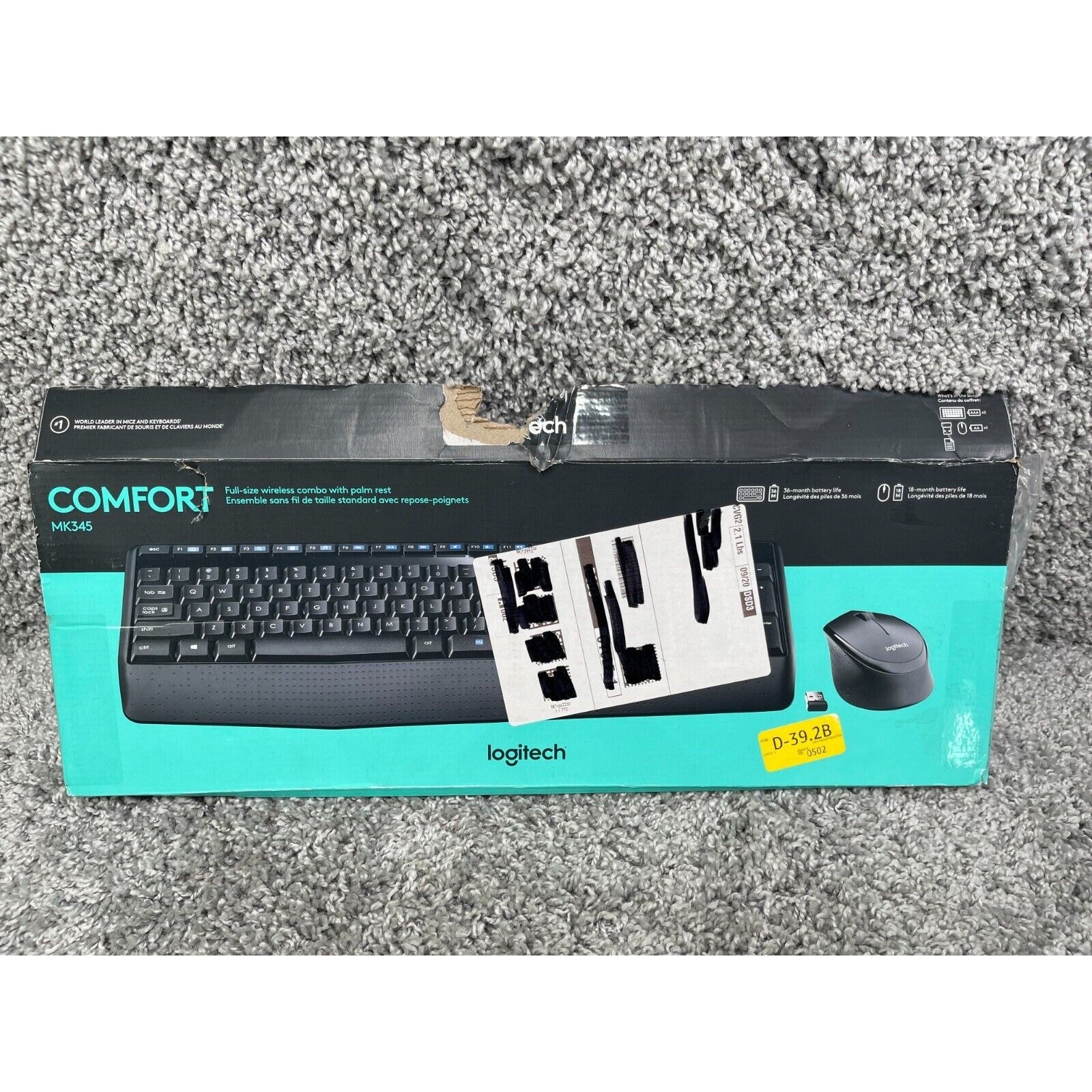 Logitech Comfort MK345 Black Wireless Keyboard And Mouse Combo Windows OS