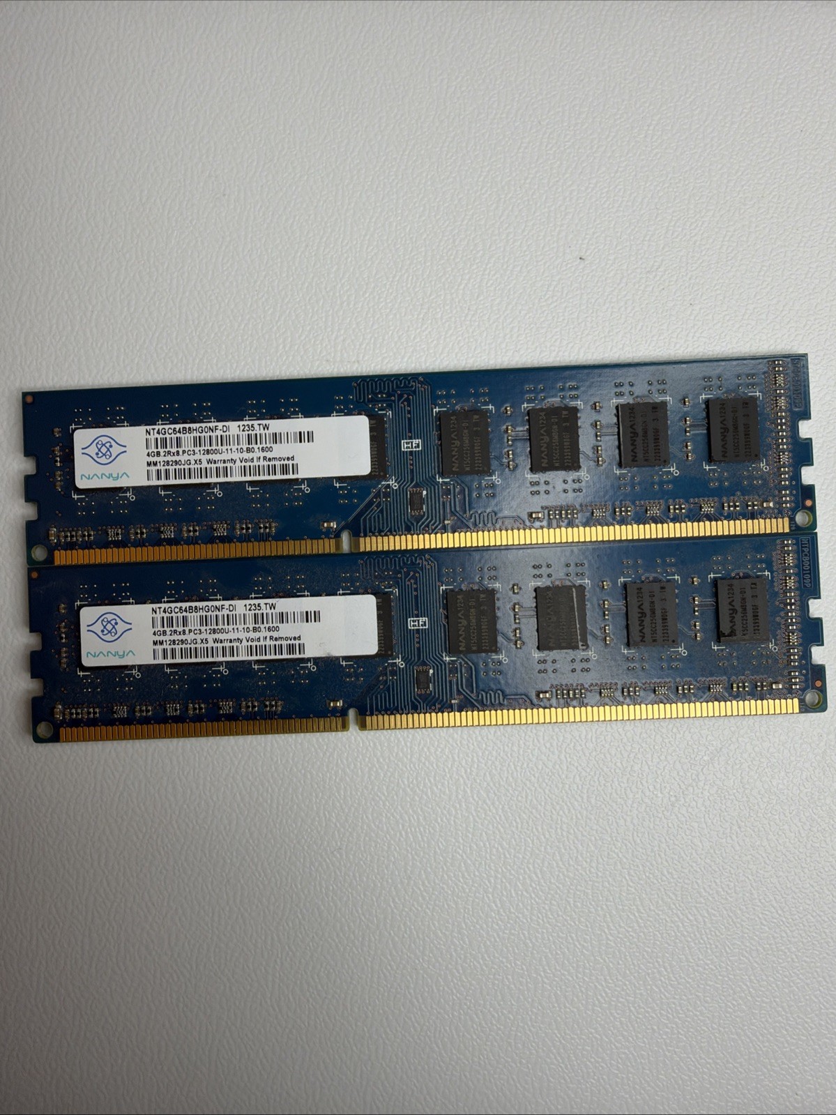NANYA NT4GC64B8HG9NF-DI 8GB 2x4GB DDR3 SDRAM PC3-12800 2Rx8 CL11 1.5v TESTED
