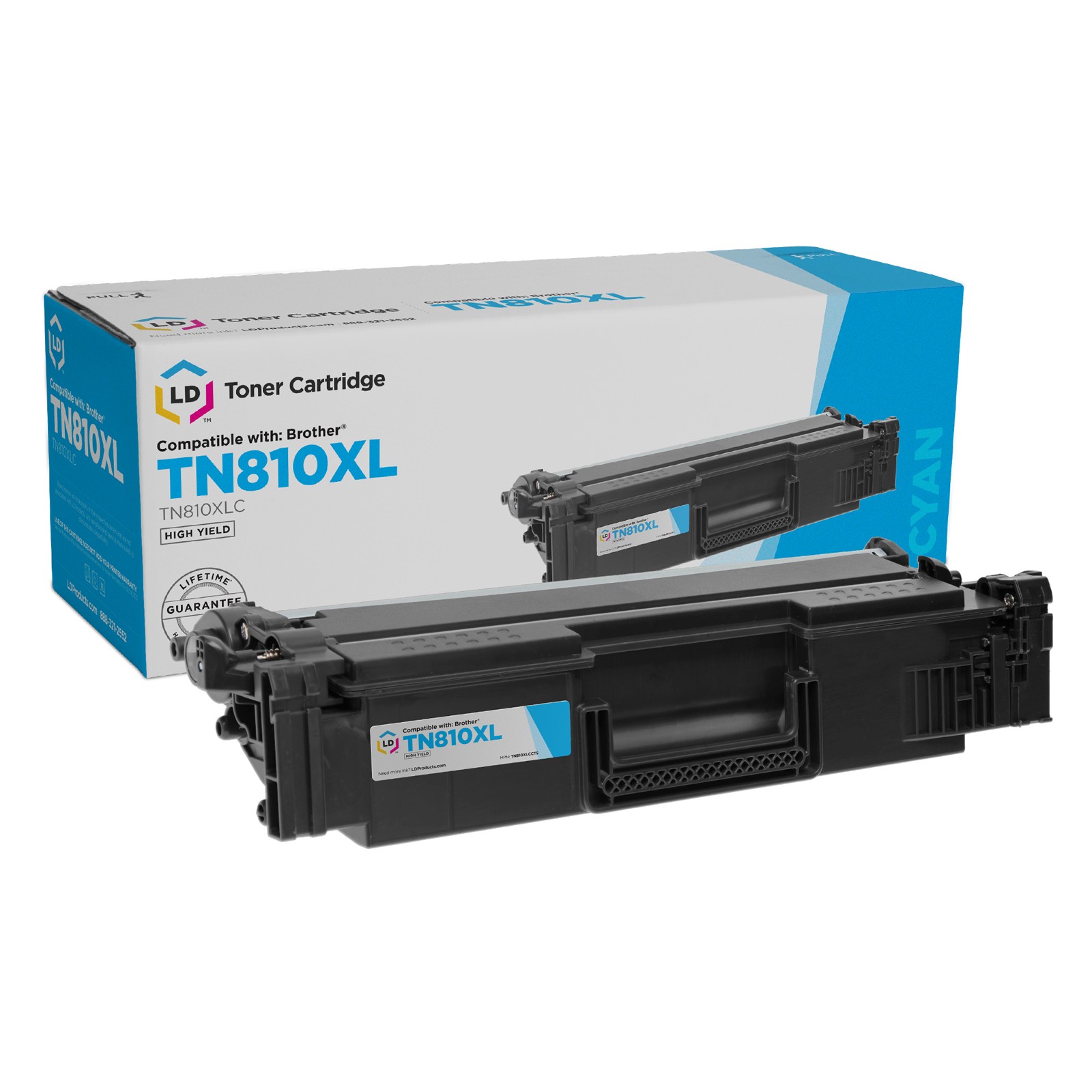 LD Products Compatible Toner for Brother TN810XLC High Yield Cyan Cartridge