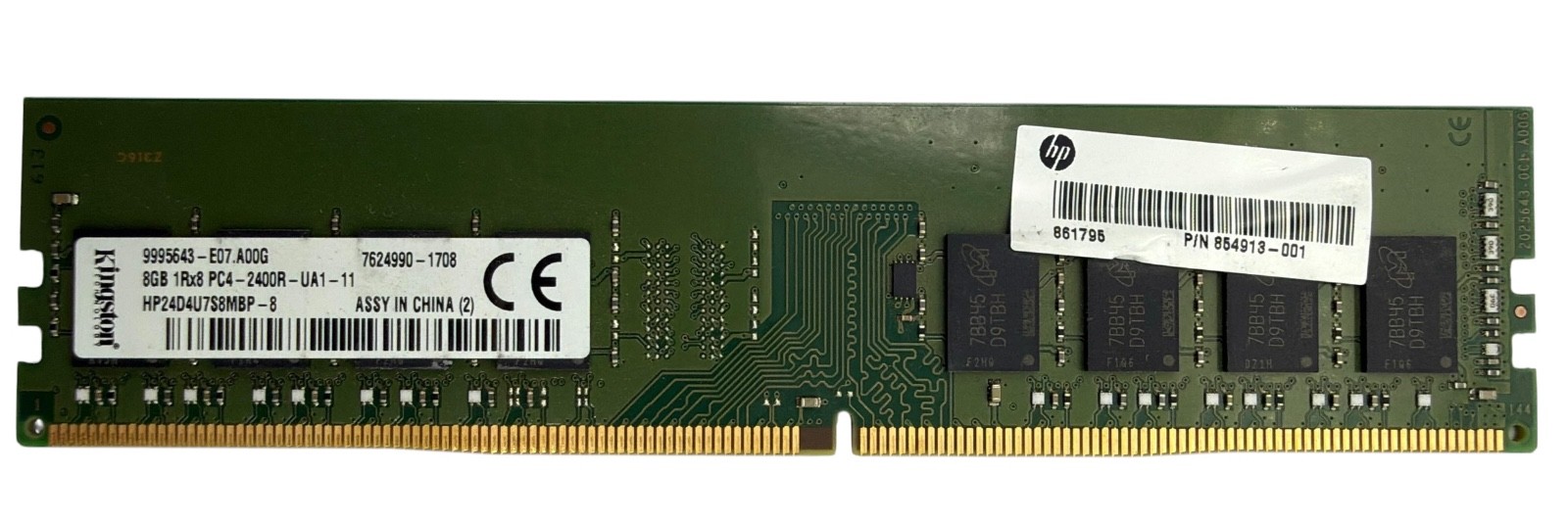 Kingston 8GB  (1x8GB) PC4-19200 DDR4-2400R  Server Memory HP24D4U7S8MBP-8