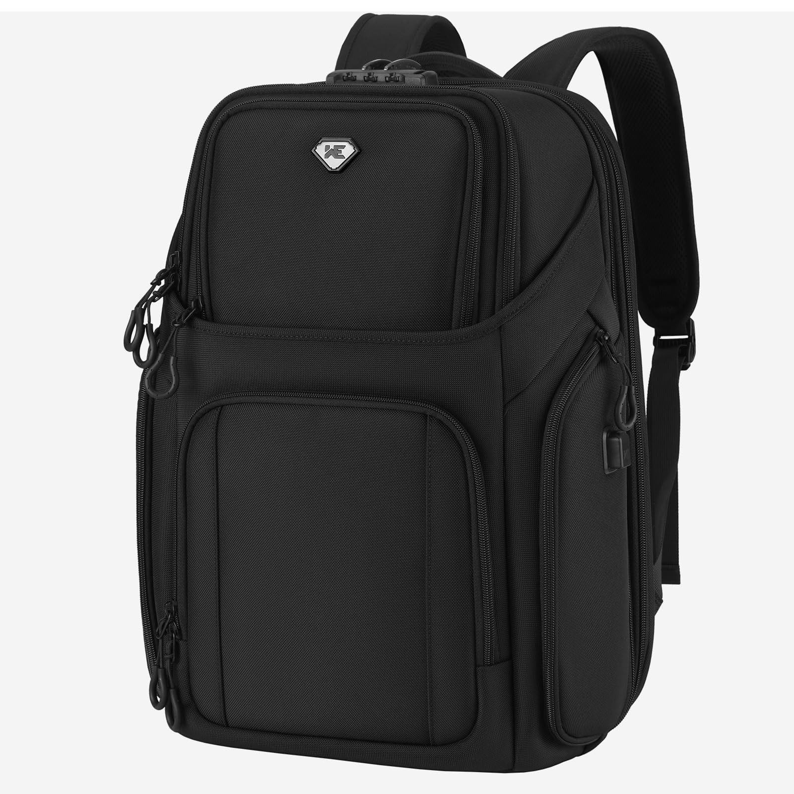 DUSLANG Laptop Backpack,Business Travel Anti Theft Slim Durable 17Inch, Black 
