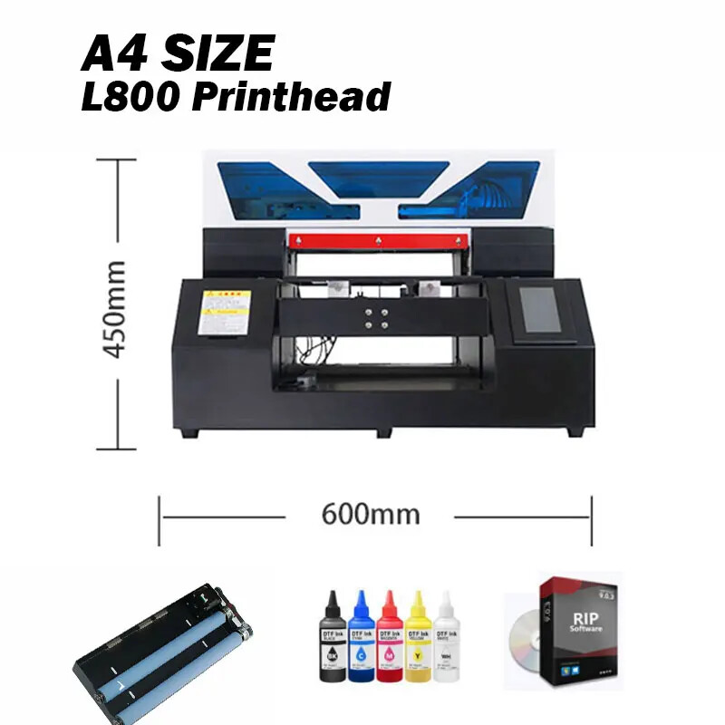 UV Printer A3 A4 Size EPSON R1390 L800 Printhead with Rotary For Bottle Cups