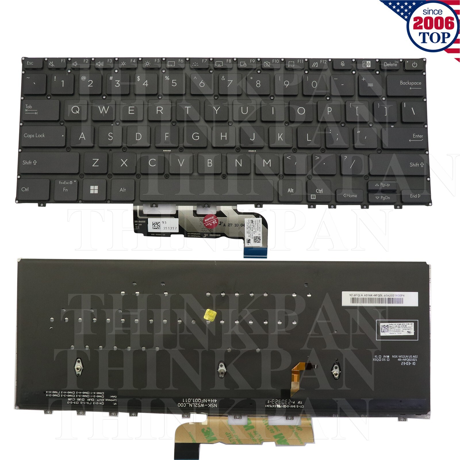Genuine US Backlit Keyboard for Asus ExpertBook B9 B9450 B9450F B9450FA