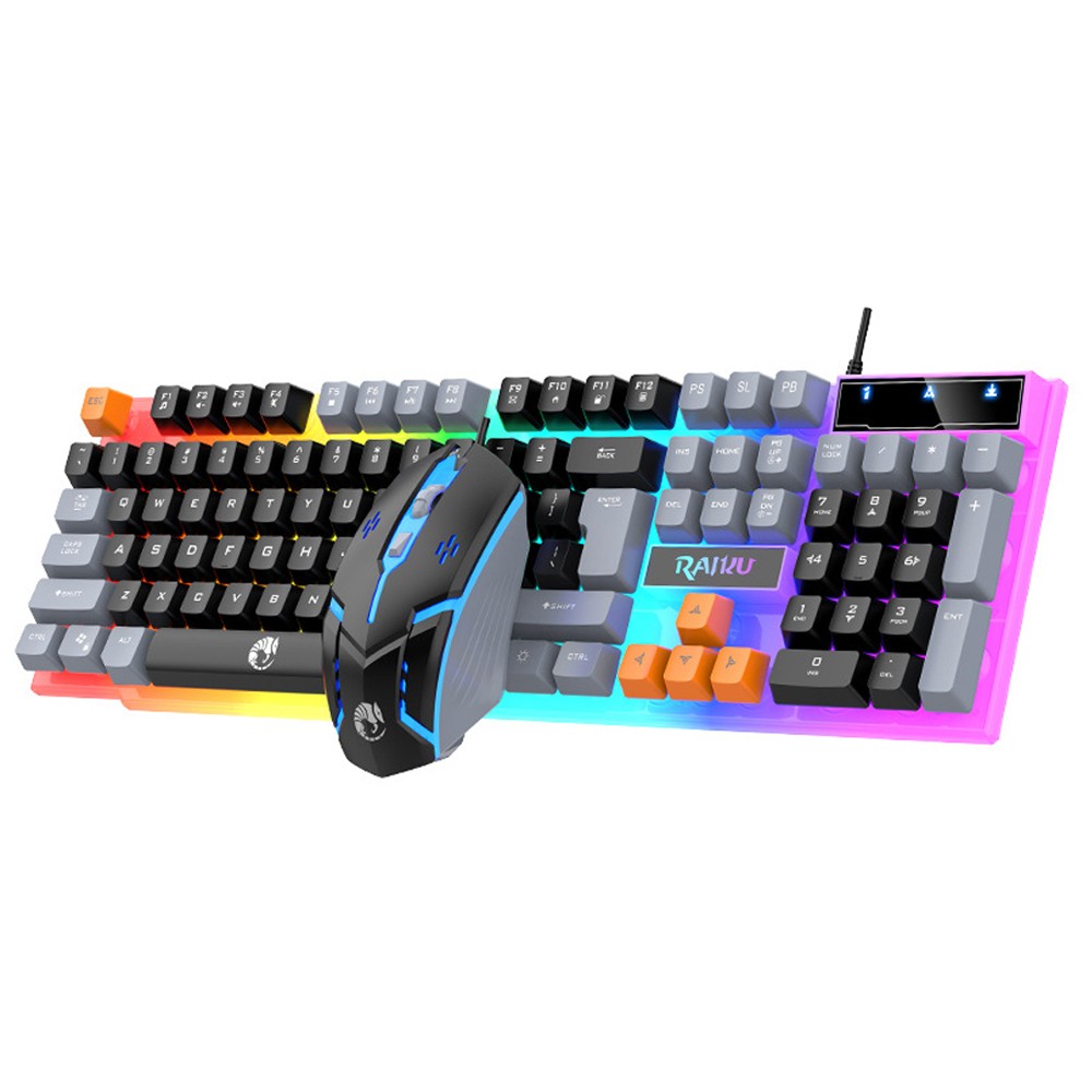 104 Key Wired LED RGB Gaming Keyboard & Mouse Combo, Mechanical Feeling