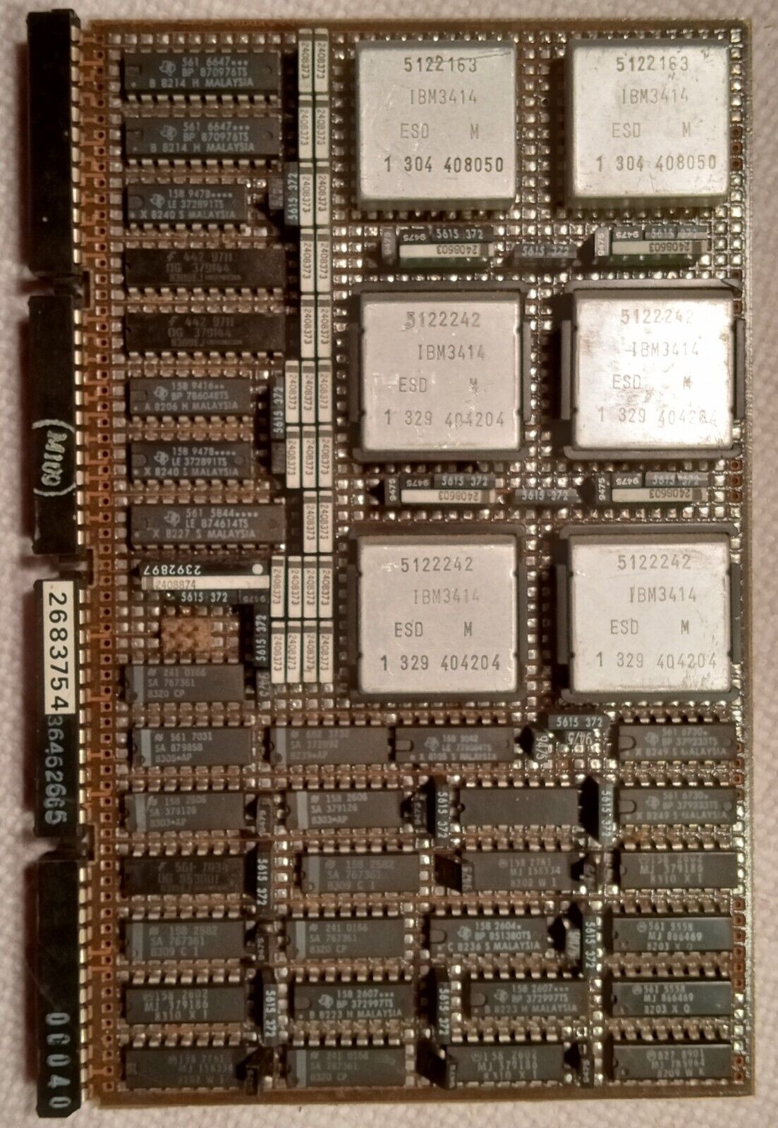 IBM 6580 Possible Displaywriter Memory Card 268375436462665 Vintage 82 Date Code