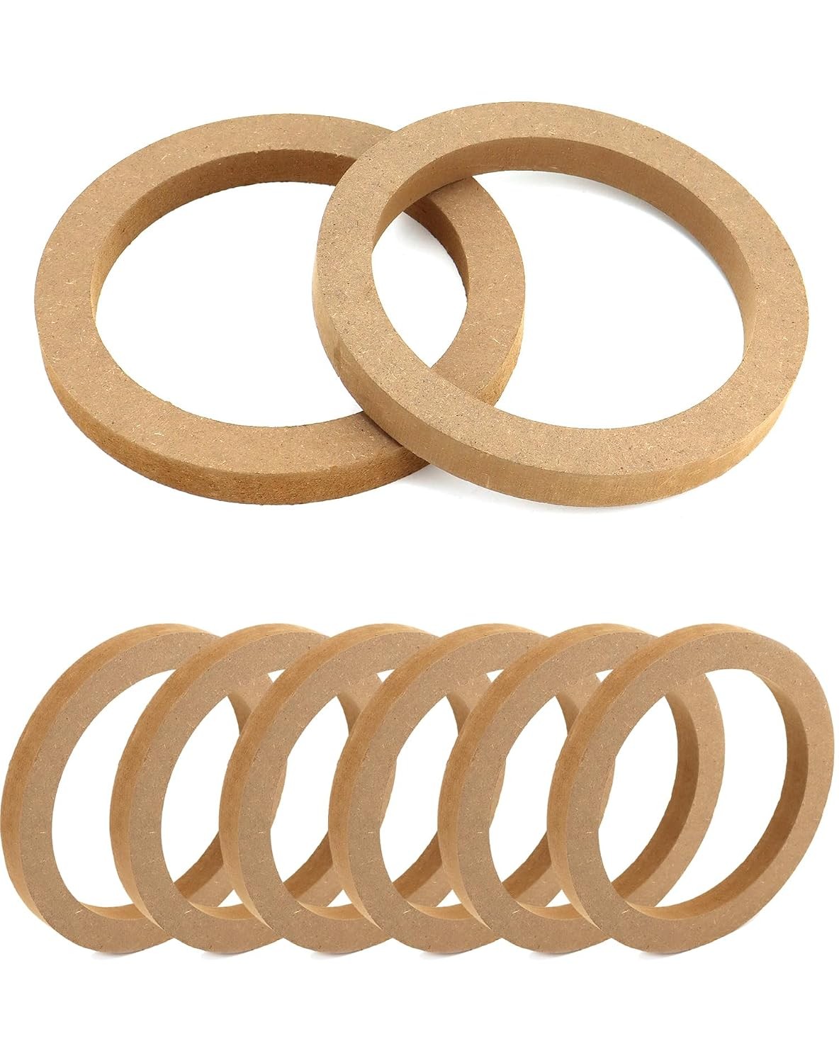 MDF Wooden Speaker Spacer Rings 6.5" Car Speaker Ring Set 8 Pcs Car Speaker
