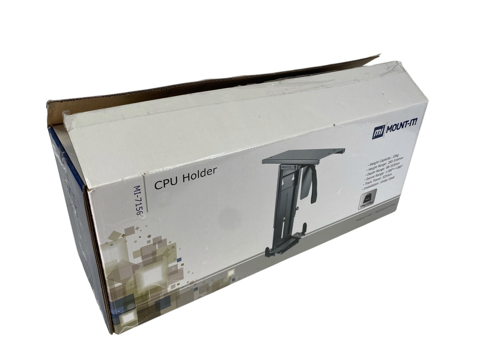 Mount-It MI-7156 CPU Under Desk Mount Computer Tower Holder - Open Box