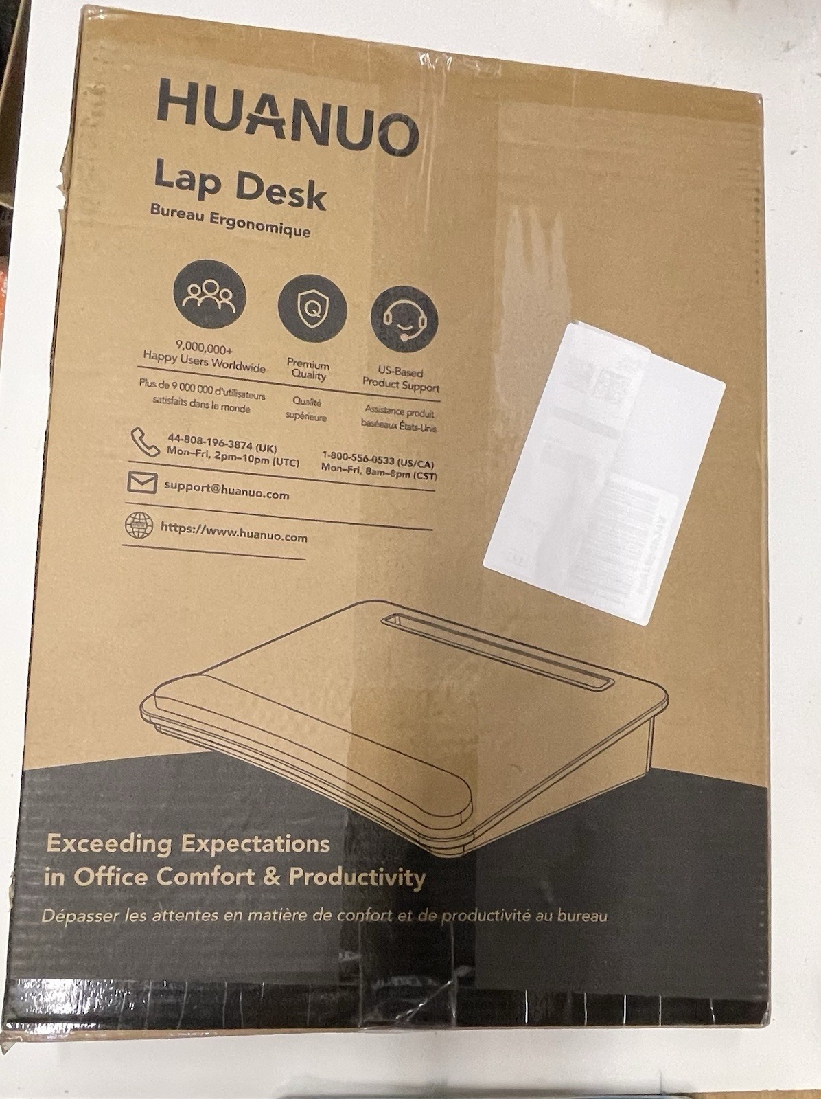 Portable Lap Laptop Desk with Pillow Cushion, Fits up to 15.6 Inch Laptop, with