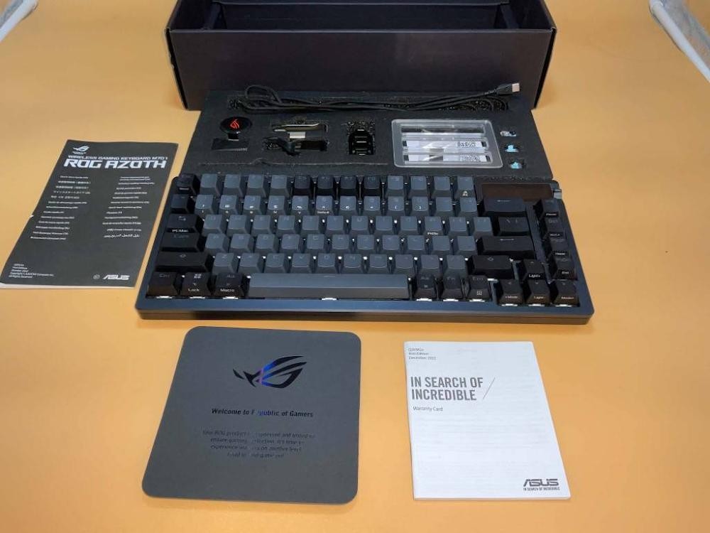 ASUS ROG Azoth 75% Wireless Mechanical Gaming Keyboard w/ Full DIY Lube Kit